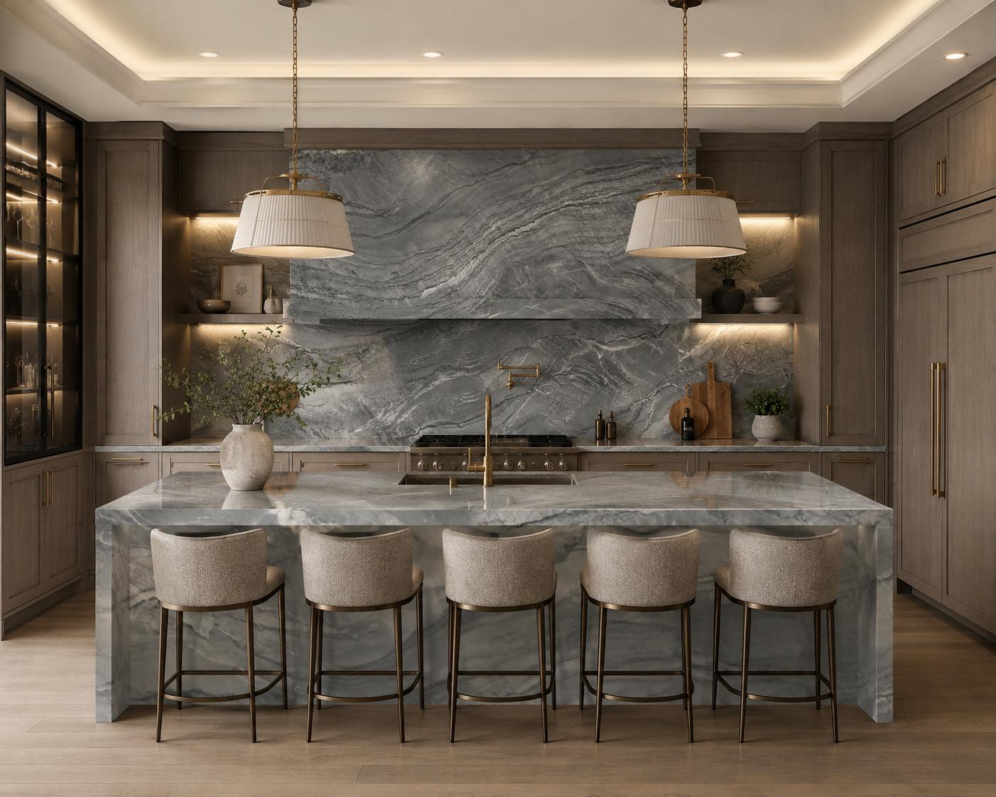 Platinum Blue in kitchen countertop