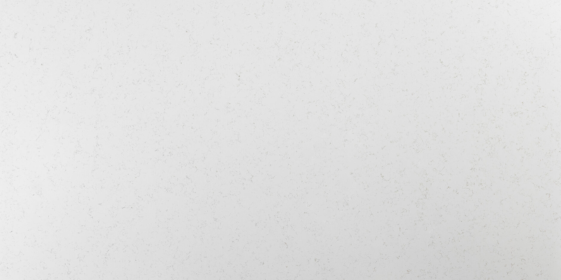 Large format slab of white quartz with fine gray movement and light golden undertones, offering a timeless and sophisticated appearance.