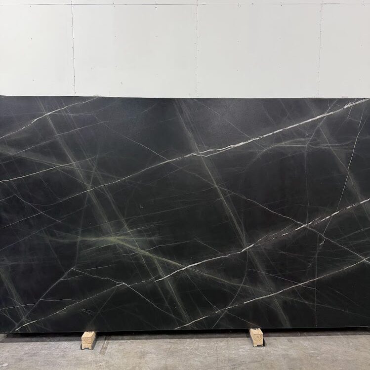 A premium grade slab of Tellus curated for luxury kitchen countertops.