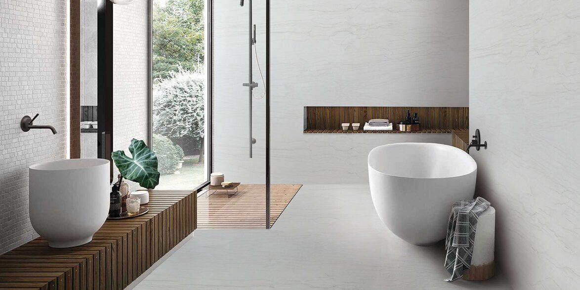 White Quartzite in the bathroom
